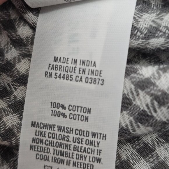 Aerie Women's Grey Plaid Cotton Flannel Long Sleeve Pajama Top Size M NWT - Picture 13 of 16